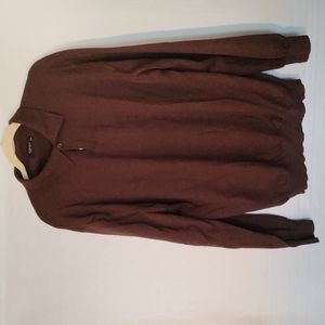 Toscano Merino wool long sleeve shirt xxl burgundy